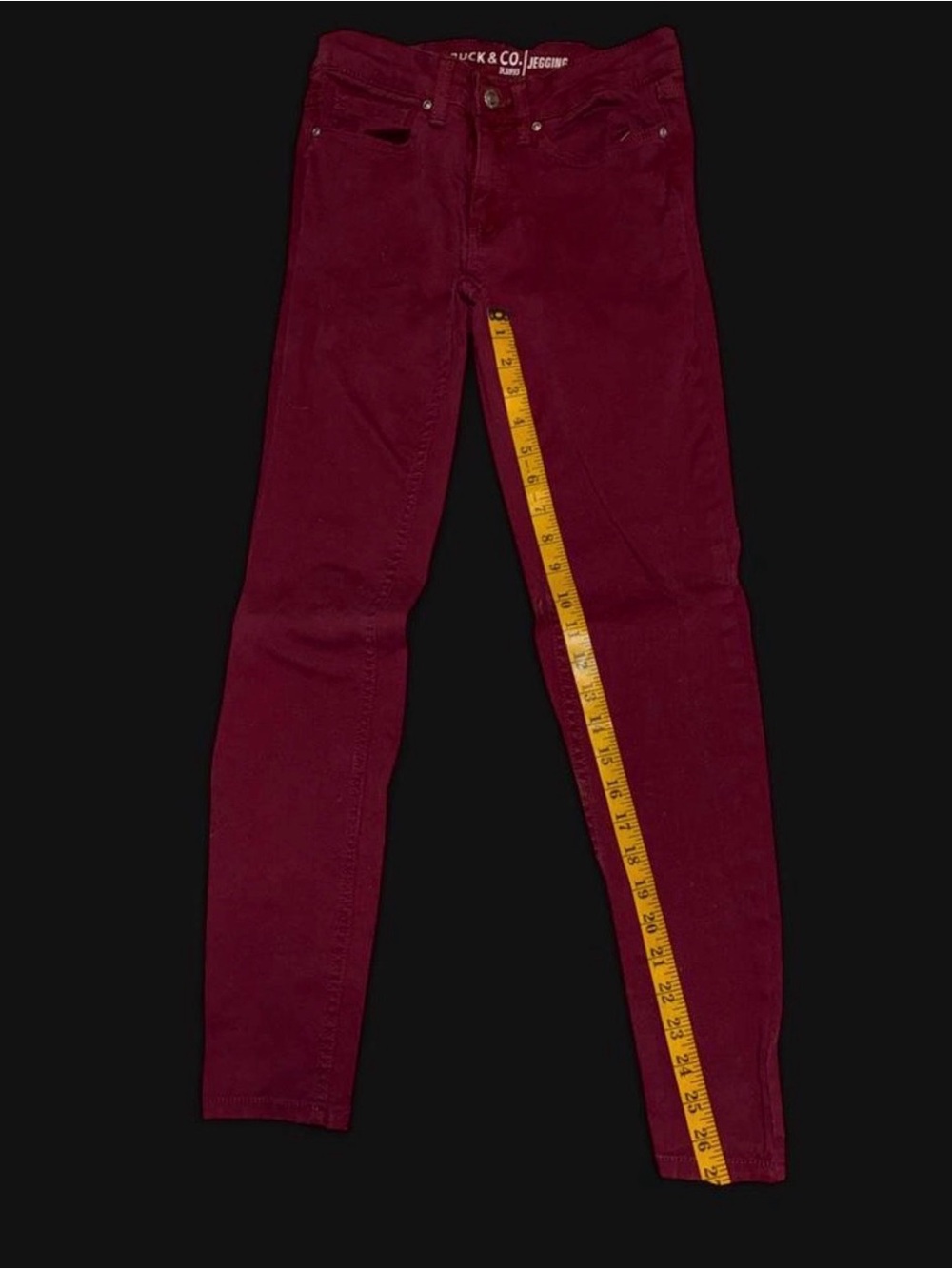 Buck & Co. Women's Burgundy Skinny Jeans